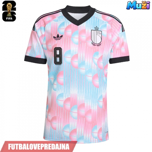 Lacne Muži Futbalové dres Belgicko Youri Tielemans #8 MS 2026 Krátky Rukáv - Preč